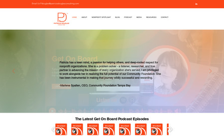 Patricia Douglas Consulting: Custom website / mobile site with custom graphics and logo.  