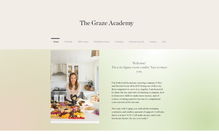 The Graze Academy: Business courses for sharing the art of grazing tables with other entrepreneurs.