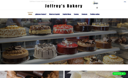 Jeffrey's Bakery: Se desarrollo una página web con un diseño moderno, minimalista y responsivo.