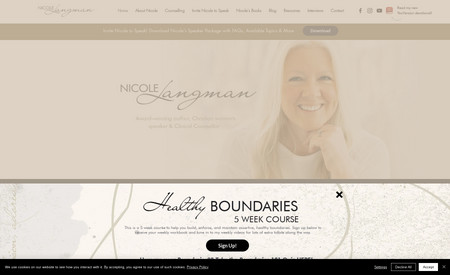 NicoleLangman: Our client was looking to have her brand developed and create an online presence to establish her following for her new book launch.  We created Nicole's logo, monthly Newsletter, developed all Marketing Collateral and designed and maintain Nicole's website.