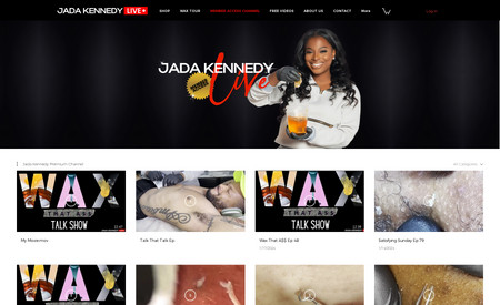 Jada Kennedy Live: Website design, graphic design, copywriting, logo design. UX.