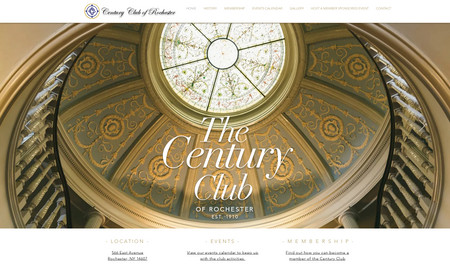 Classic Website - The Century Club: This project was a complete upgrade for this client. They couldn't make edits to their old website. They wanted something simple but elegant to match their brand. 