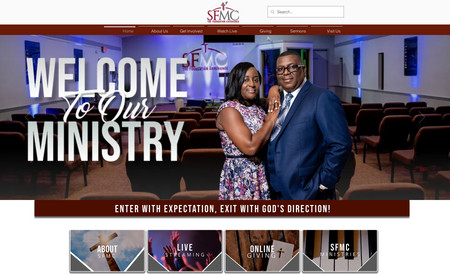 SFMC Ministries: The Solid Foundation Ministries website was created to include live-streaming which helps increase website traffic, and session longevity. Visitors and church members now look to the website for any and all resources including sermons and other updates. 