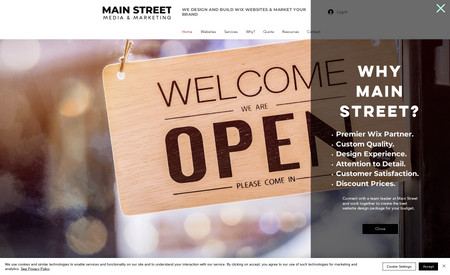 Main Street Media & Marketing: This is us!  Our site - clean and functional.