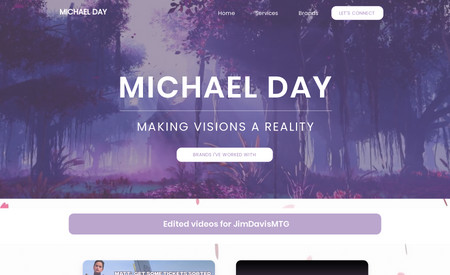 Michael Day: Wix website for a gaming enthusiastic.