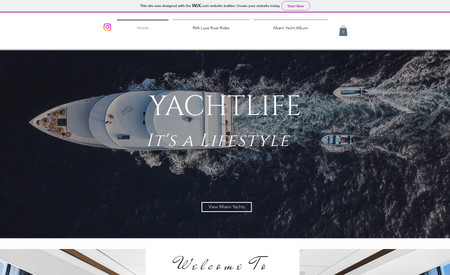 Miami Luxe YachtLife: Advanced website design and navigation plan. Client requested a booking system which is now being replaced with a ticket booking system for events. 