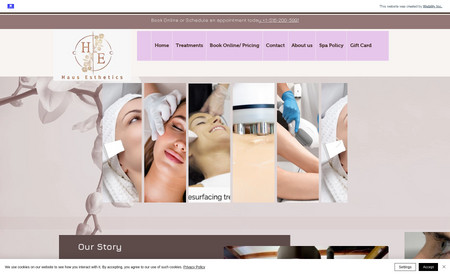 Haus Esthetics: Spa and Online Skincare shop - all in one.  Built the entire website from scratch including branding.