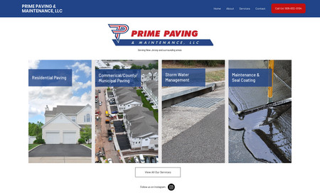 Prime Paving: We created a logo and new website with video done footage, instagram feed, and content development.