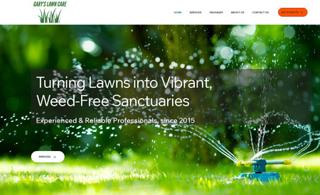Gary's Lawn Care: Built site using Wix Studio for local lawn care business.  