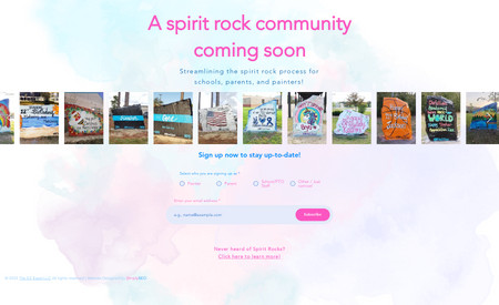 Spiritrockpainters: A landing page website for an upcoming spirit rock painting request service!