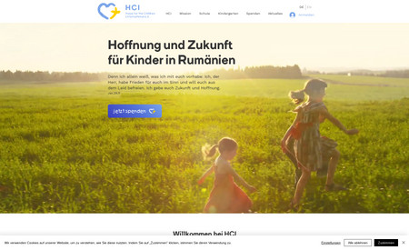 HCI Hope for the Children International e.V.: We designed the logo and the website for a non-profit organization helping children and fighting poverty. The website is multilingual, features online payments for regular donations as well as a customized form for one-off donation payments.