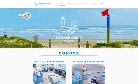 Classic Website Creation - South Padre Island Condos: 7 page classic website creation
