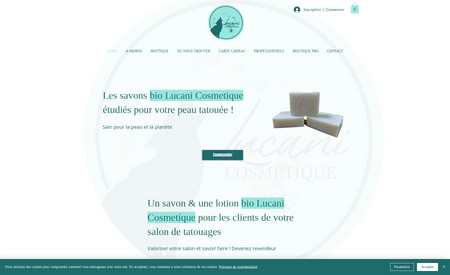 Lucani Cosmetics: Création, Design du site