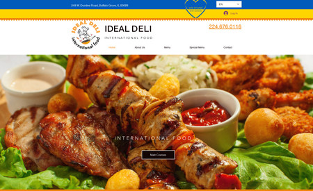 ideal-deli: This is dual language website created for local deli, featuring animation banner, menus, testimonials, contact pages.