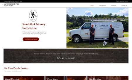 Sandhills Chimney: Home Services - New website