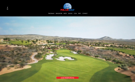 Polair Golf Simulator: Complete Website design, development, and logo design. 