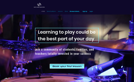 Meta Music Education: Complete website design, development and launch for client.