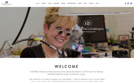 Kate Baker Designs: Website for a jewelry shop