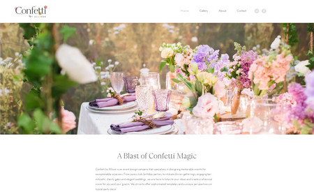 Confetti by Allison: Logo and website design