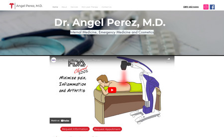 Angel Perez, MD: Website Redesign
