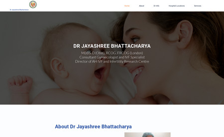 Obstetrics and Gynaecology Website: Complete design and development of website along with content development. 