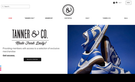 Tanner & Co. : Tanner & Co is a successful shoe, watch, and urban wear retailer. This design was created on Editor X, Wix’s high-end design platform enabling large responsive images, page movement and features not seen in classic websites. Our mandate was to create a stunning brand, image, and a presence above his competitors. We worked closely with the client to implement his business model without the use of special coding, costly apps, or unnecessary options. During his first week of launch the client experienced significant sales and continues to be successful. Special features include sticky scroll on several pages, pop up navigation, and images that size to different device views. 