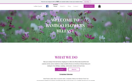 Bamboo Florist Belfast: Eamon contacted us looking to redesign his outdated flower shop business. We completely overhauled it and give it a brand new, fresh look which has completely changed it. We added an e-commerce function to it so he could sell his bouquets online. This was a great project to work on and see the outcome which Eamon was very happy with.