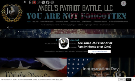 Angels Patriot: Entire new design. Moved from Squarespace to Wix Studio. Store, designs, blog, SEO and more. 