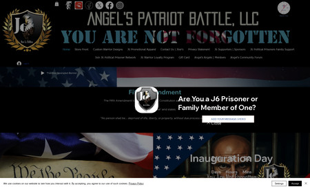 Angels Patriot: Entire new design. Moved from Squarespace to Wix Studio. Store, designs, blog, SEO and more. 