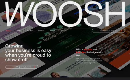 Woosh: Brand Identity, Web Design.