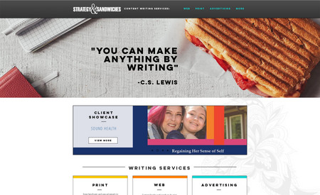 Strategy and Sandwiches: Freelancer Website Portfolio