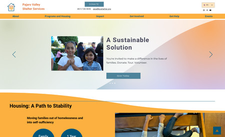 Pajaro Valley Shelter Services: Designed and migrated the site from Wordpress to Wix.  Built the site so that the client can update much of it on their own via the CMS.