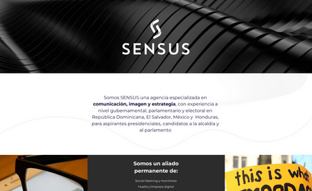Sensus: Agencia especializada en comunicación política. Págínas informativas, zona privada, repositorio de información entre otros.