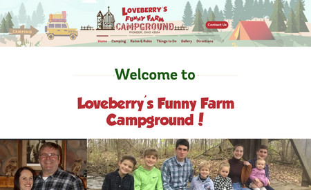Website Overhaul - Migration/Complete New Design: The Loveberry family is super fun and exciting! Brenda and Doug, along with their 8 children, run Loveberry's Funny Farm Campground in Ohio, USA, and have been for years. Their old website needed to be better when it came to the users' experience. We wanted to showcase who they are and what they offer and give their users the best experience possible! I had a lot of fun creating this new design and site for them.