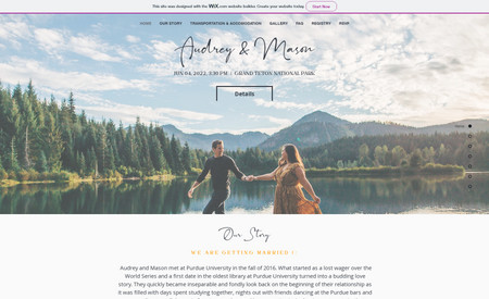 Audrey and Mason: Wedding website