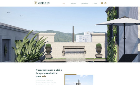 Artcon: Site desenvolvido para uma construtora e incorporadora.