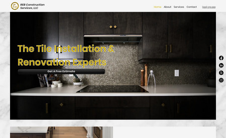 REB Construction: New website for tile and floor contractor. 