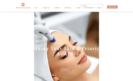 Skin Therapy Bar : We helped with the design of this website. It is considered a classic website design with advanced booking features. 