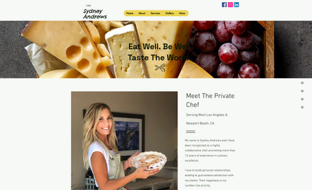 Chef Syd: This is a chef website that provides many recipes and a gallery for the visitors to view the different types of food that were created by the chef.