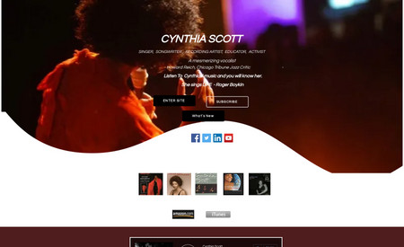 cynthia scott: Designed a music website for a jazz musician cynthia scott