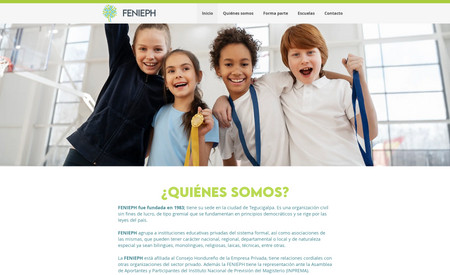 Fenieph: Sitio web para la Federación de instituciones educativas privadas bilingue de Honduras. Realización de diseño, maquetación, zona privada, blog, entre otros.