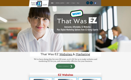 That Was EZ: Small site featuring info, offers and contact options for That Was EZ partners, Kevin McCarron and Chris Whelan