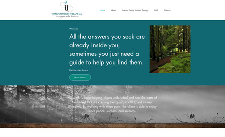 Transformation Therapy: Created a custom and creative website.