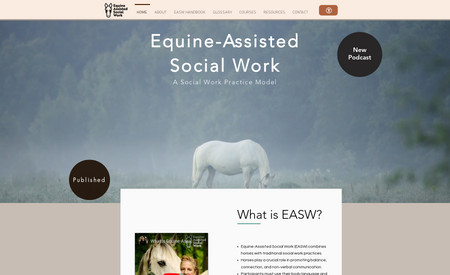 EASW: Equine Assisted Social Work provides a basis for study and discussion for social workers interested in Equine Assisted Social Work - adding horses to the therapy of clients.