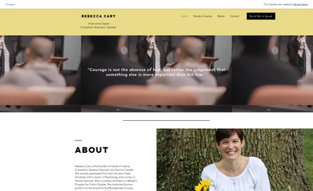 Rebecca Cary: Classic Website with video and photography, bookings, and blog pages, and branding.