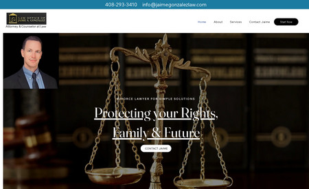 Jaime Gonzalez law: This site was created in the new Studio platform in wix.