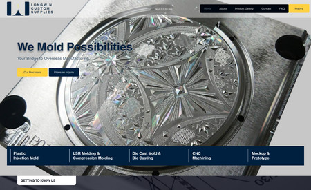 Longwin Custom Supplies: A portfolio website for an overseas manufacturing agent to showcase its projects and services expertise. 