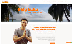 my-india אתר תדמית לחברת טיולים להודו. האתר כולל דטה בייס ה...