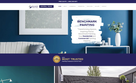 Benchmark Painting: Enjoyed the business relationship I was able to develop with Mr. Neal Sowers (owner).  Kept the brand and colors together, with a modern flow and simple navigation.
(Re-Designed on Wix Classic)