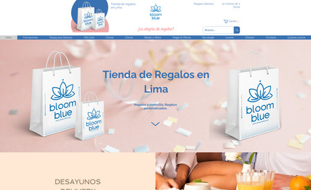 bloom blue: Diseño y desarrollo de sitio web de e-commerce